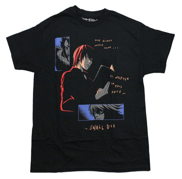 Death Note Mens T-Shirt - Characters The Human Whose Name...Shall Die