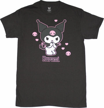 Kuromi Mens T-Shirt - Devious Grinning Stance Over Name