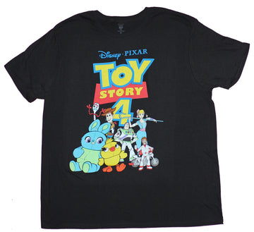 Toy Story 4 Mens T-Shirt - Giant Cast Under Logo Image