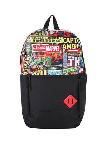 Marvel Comic Collage Flat Front Backpack