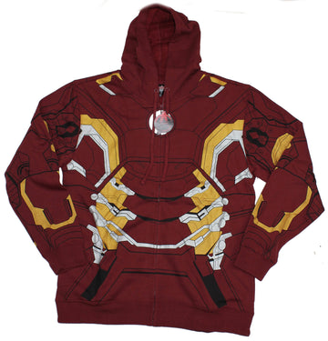 Iron Man Mens Zip Up Hoodie - Costume Image Age Of Ultron MARK 48