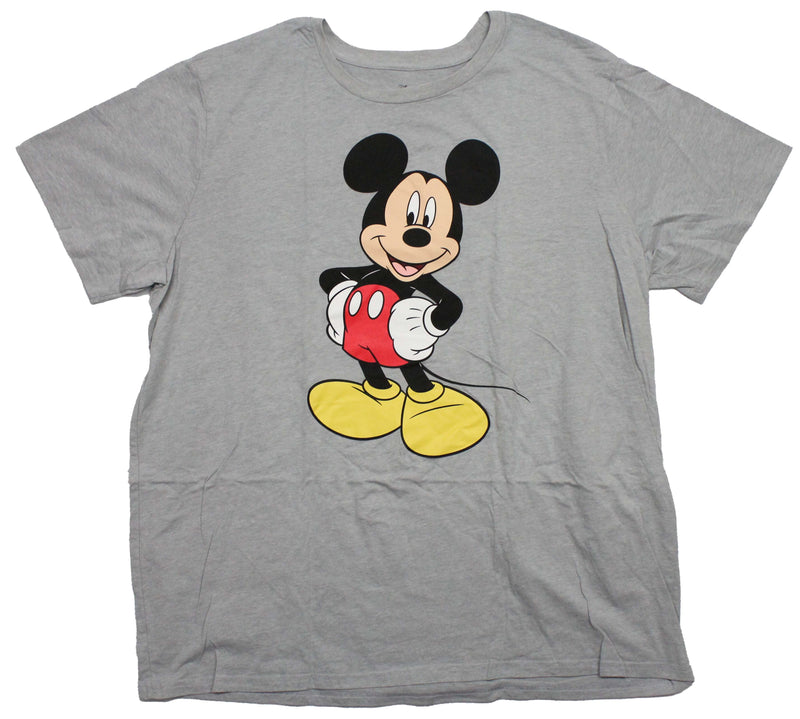 Disney Mickey Mouse Mens T-Shirt -Smiling  Classic Hand on Hip Pose
