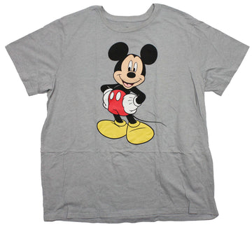 Disney Mickey Mouse Mens T-Shirt -Smiling  Classic Hand on Hip Pose