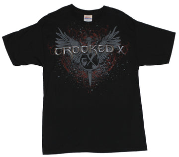 Crooked X Mens T-Shirt -Crest Logo [Apparel]