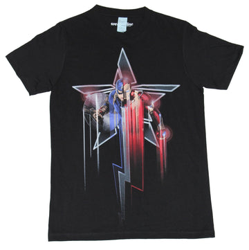 Captain America Mens T-Shirt -  Civil War Iron Man Dripping Star Image