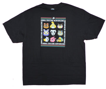 Animal Crossings Mens T-Shirt  - Baabara Tom nook Resetti Slider Isabelle Head Rows