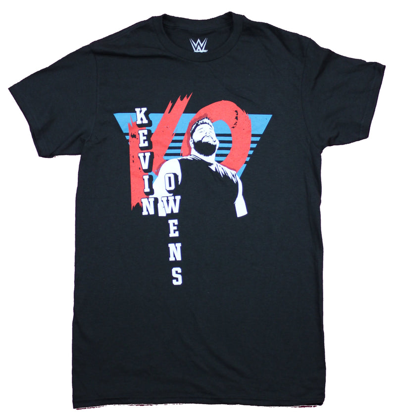 WWE Mens T-Shirt  - Kevin Owens KO Standing Proud Triangle Logo
