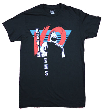WWE Mens T-Shirt  - Kevin Owens KO Standing Proud Triangle Logo