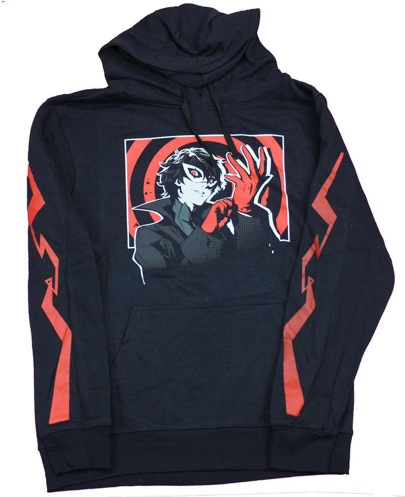 Persona 5 Mens Pullover Hoodie - Joker Putting On Gloves Image