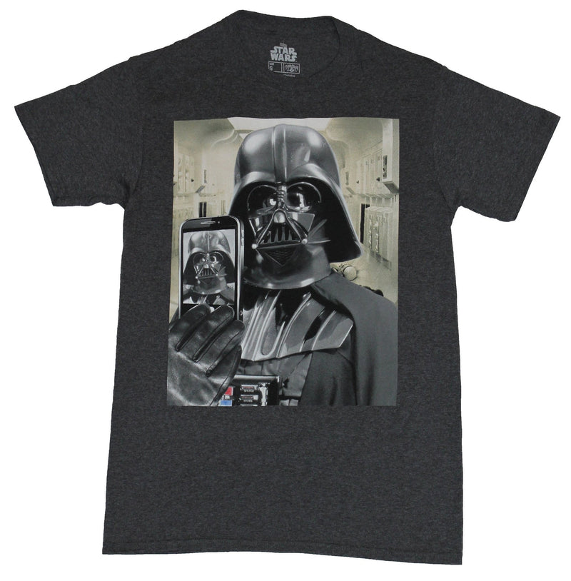 Star Wars  Mens T-Shirt - Darth Vader Taking a Selfie Photo Image - Inmyparentsbasement.com