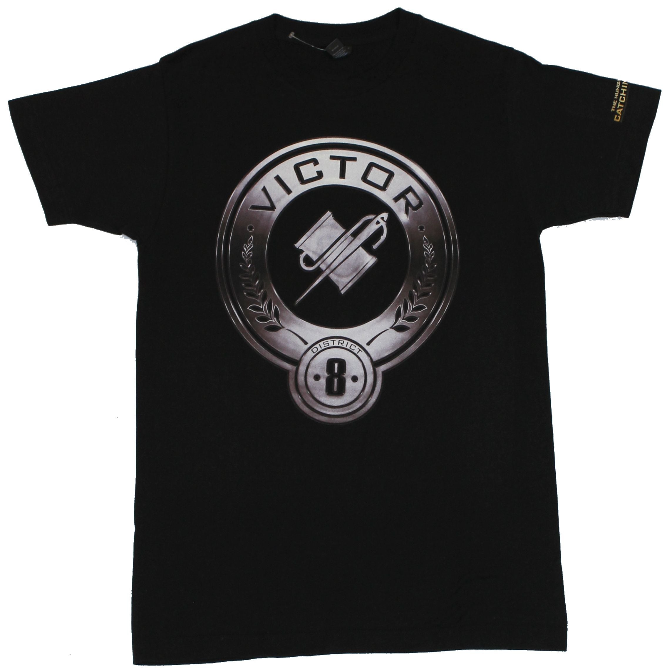 The Hunger Games Mens T-Shirt - District 8 Thread and Needle Image