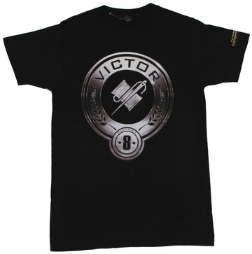 The Hunger Games Mens T-Shirt - District 8 Thread and Needle Image