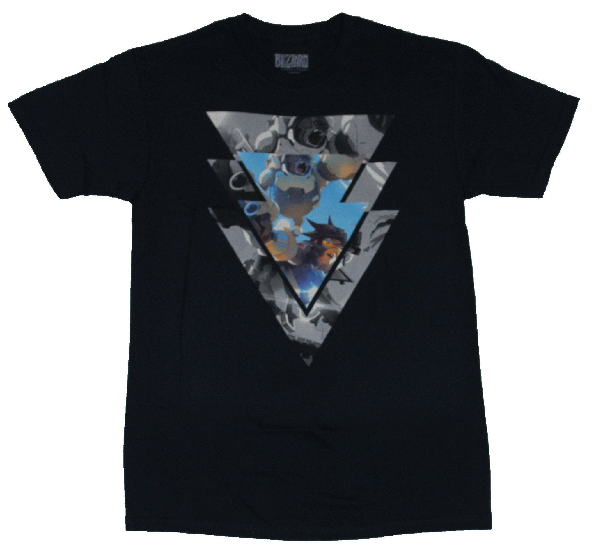 Overwatch Mens T-Shirt - For the Good Battling Triangle Game Images