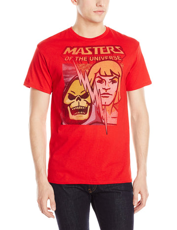 Masters Of the Universe Mens T-Shirt - Half HE-Man Half Skeletor Face Image
