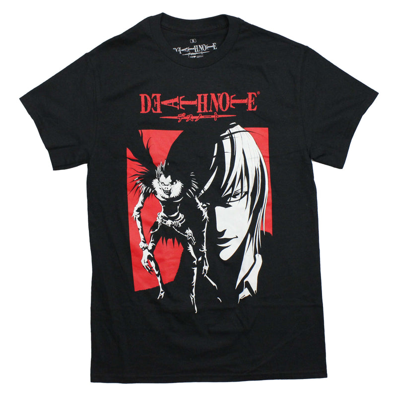 Death Note Mens T-Shirt -Ryuk and Light Yakami Under Name