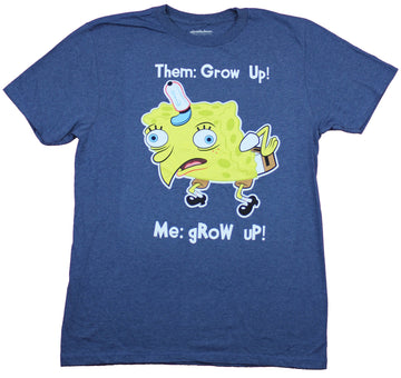 Spongebob Squarepants Mens T-Shirt  - Them Grow Up Me Meme