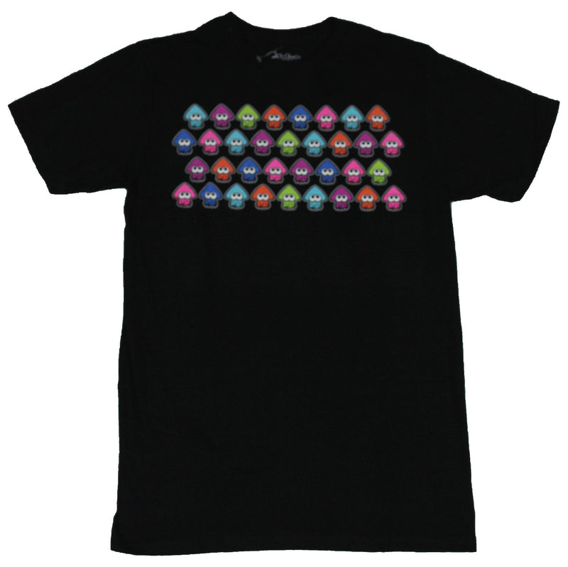 Splatoon Nintendo Mens T-Shirt - Multiple Colored Squid Collection Image