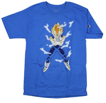 Dragon Ball Z Champion Mens  T-Shirt -  Electrified Power Stance Vegeta Image