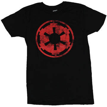 Star Wars Mens T-shirt - Distressed Red Empire Logo Image