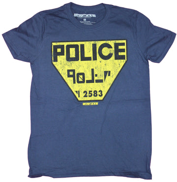 The Fifth Element Mens T-Shirt - Distressed Police Logo