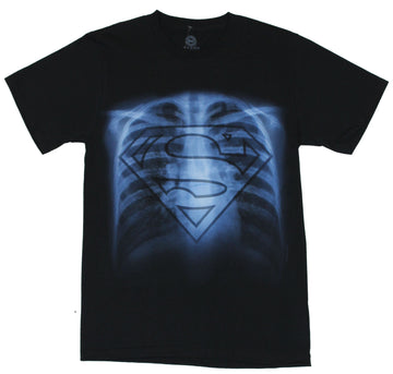Superman (DC Comics) Mens T-Shirt  - X-Rayed Chest and Logo Image