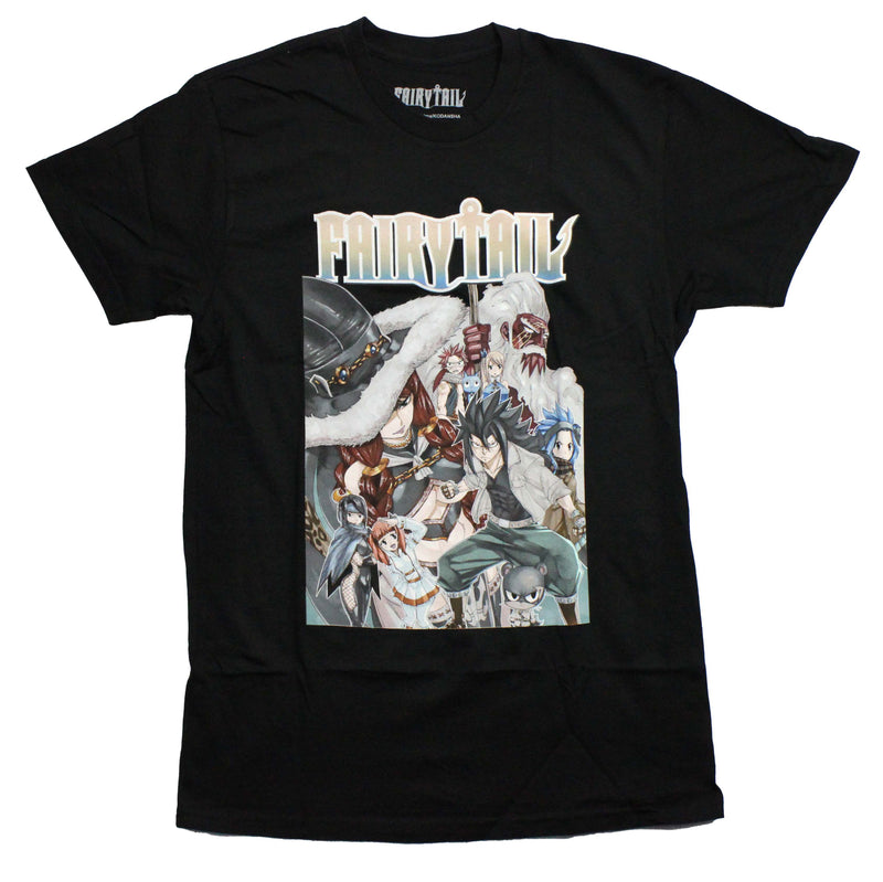 Fairy Tail Mens T-Shirt -  Manga Gajeel Redfox & Battle Ready Group - Inmyparentsbasement.com