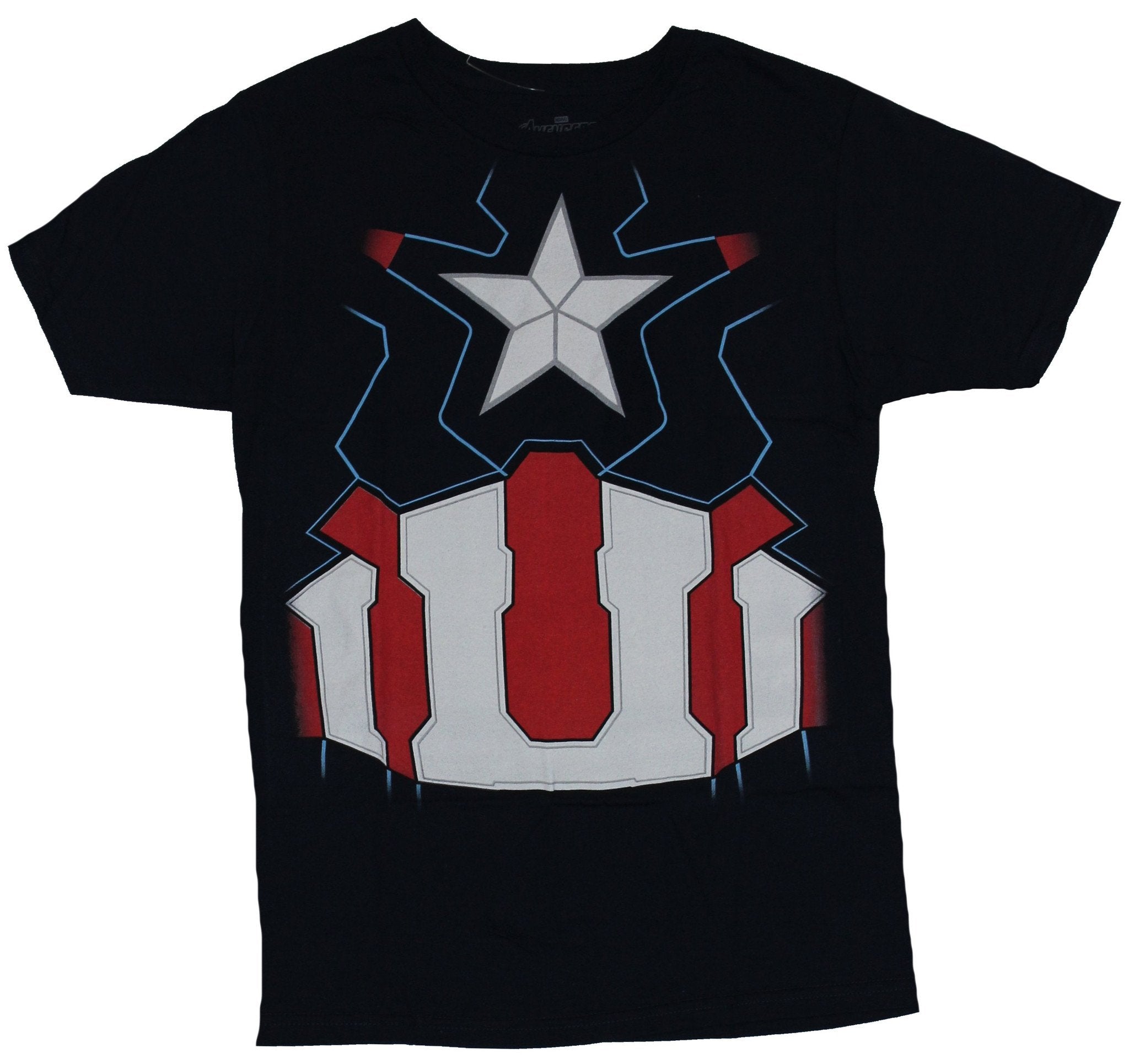 Captain America (Marvel Comics) Mens T-Shirt - First Avenger Style Costume front