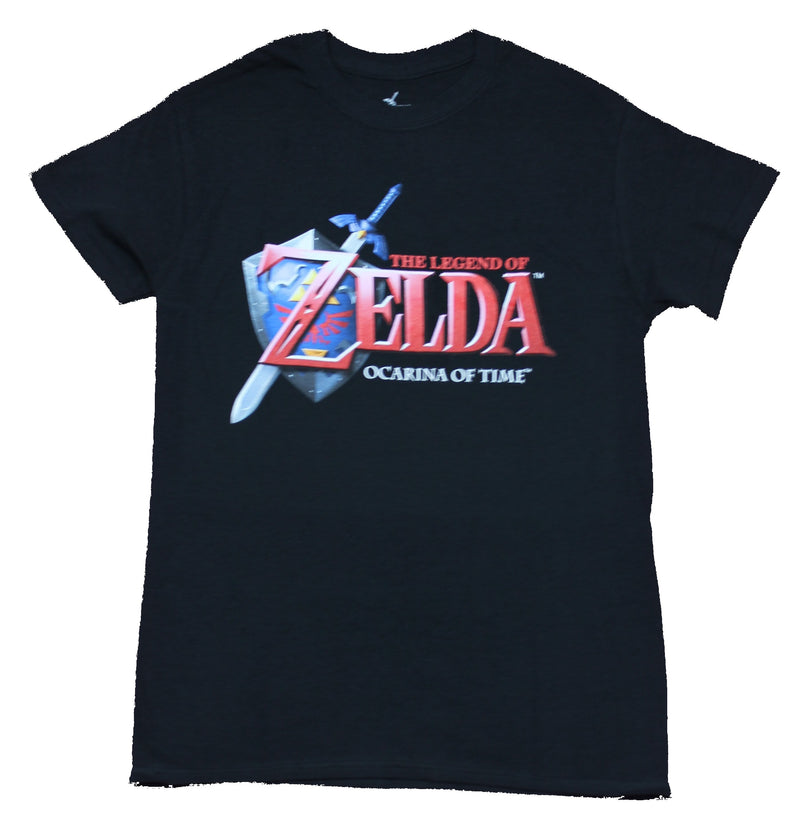 Legend of Zelda Mens T-Shirt -  Ocarina of Time Classic Word Logo