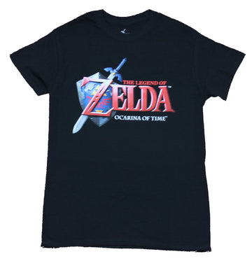 Legend of Zelda Mens T-Shirt -  Ocarina of Time Classic Word Logo