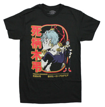 My Hero Academia Mens T-Shirt -Tomura Shigaraki Hand Over Face Along Kanji