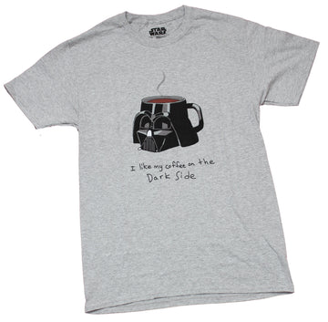Star Wars Mens T-Shirt - I Like Coffee My Coffee on the Dark Side