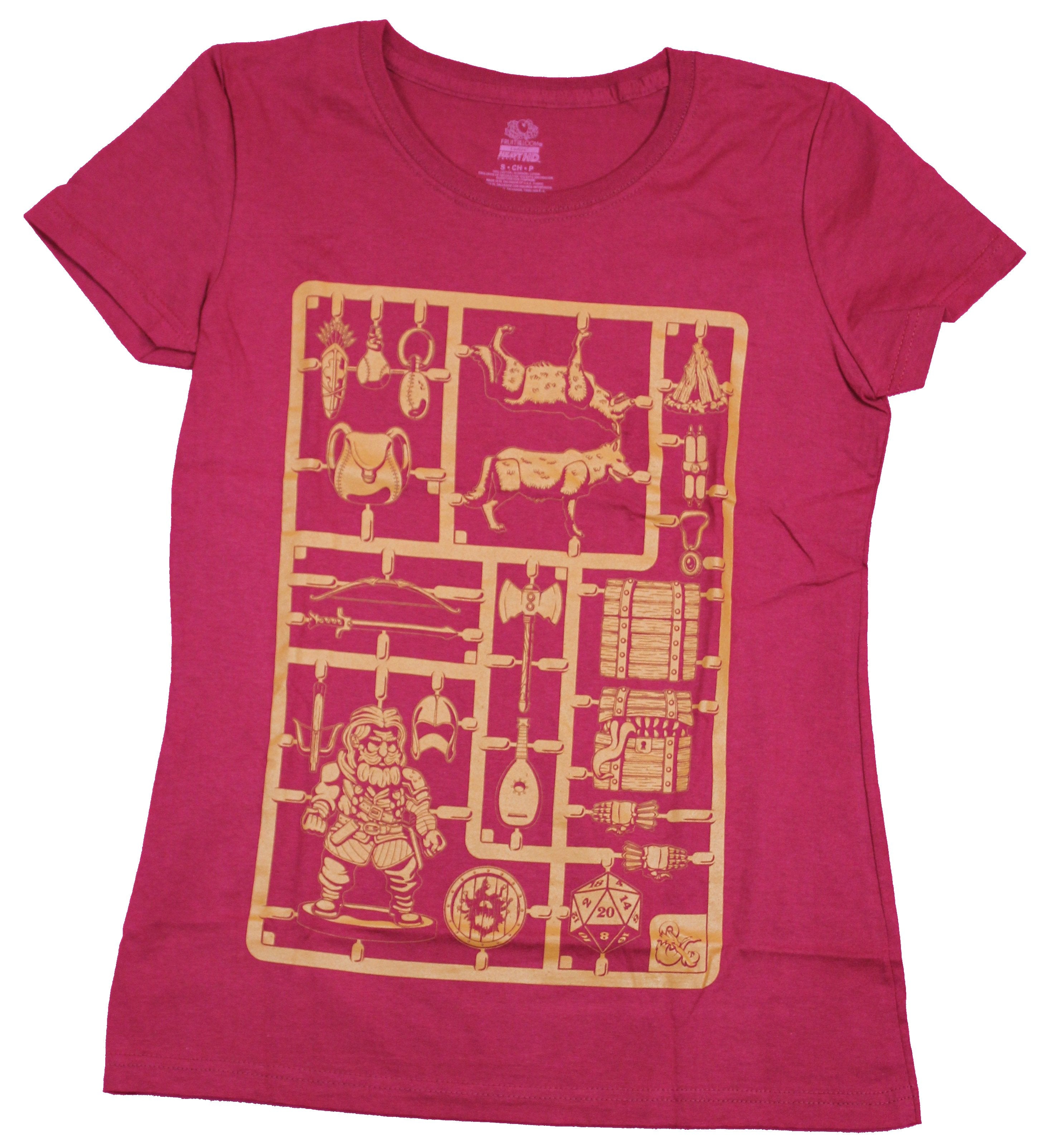 Dungeons & Dragons Girls Juniors T-Shirt- Pop Out Pieces Image