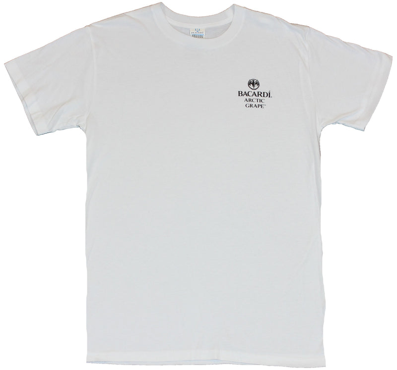 Bacardi Rum  Mens T-Shirt -  Artic Grape Flavored Rum Logo