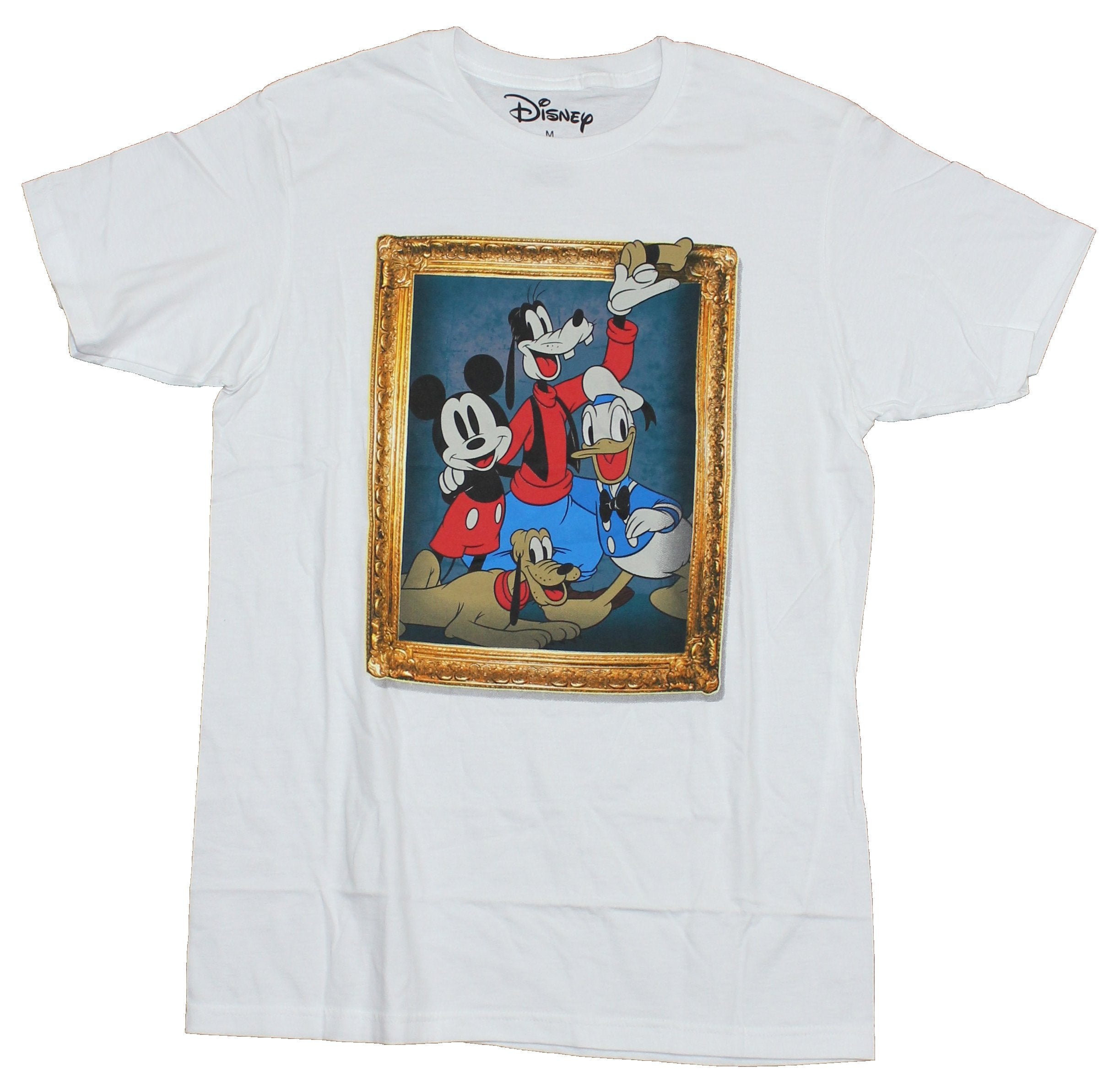 Disney Mens T-Shirt -  Mickey Mouse Goofy Donald Duck Framed Pictured