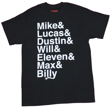 Stranger Things Mens T-Shirt  - Mike Lucas Dustin Will Eleven Max Billy Words
