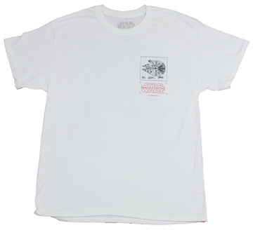 Star Wars Mens T-Shirt - Schematics of 5 Rebellion Ships Back Image