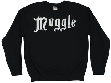 Harry Potter Mens Pull Over Sweatshirt - "Muggle" Script