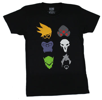 Overwatch Mens T-Shirt - Verses Spray Character Head Images