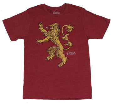 Game of Thrones Mens T-Shirt - House of Lannister Large Lion Logo