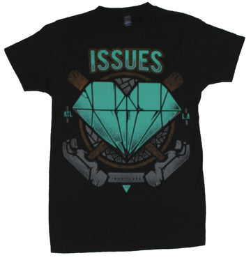 Issues Mens T-Shirt - "Tough Love" Distressed Diamond and Hammer Image