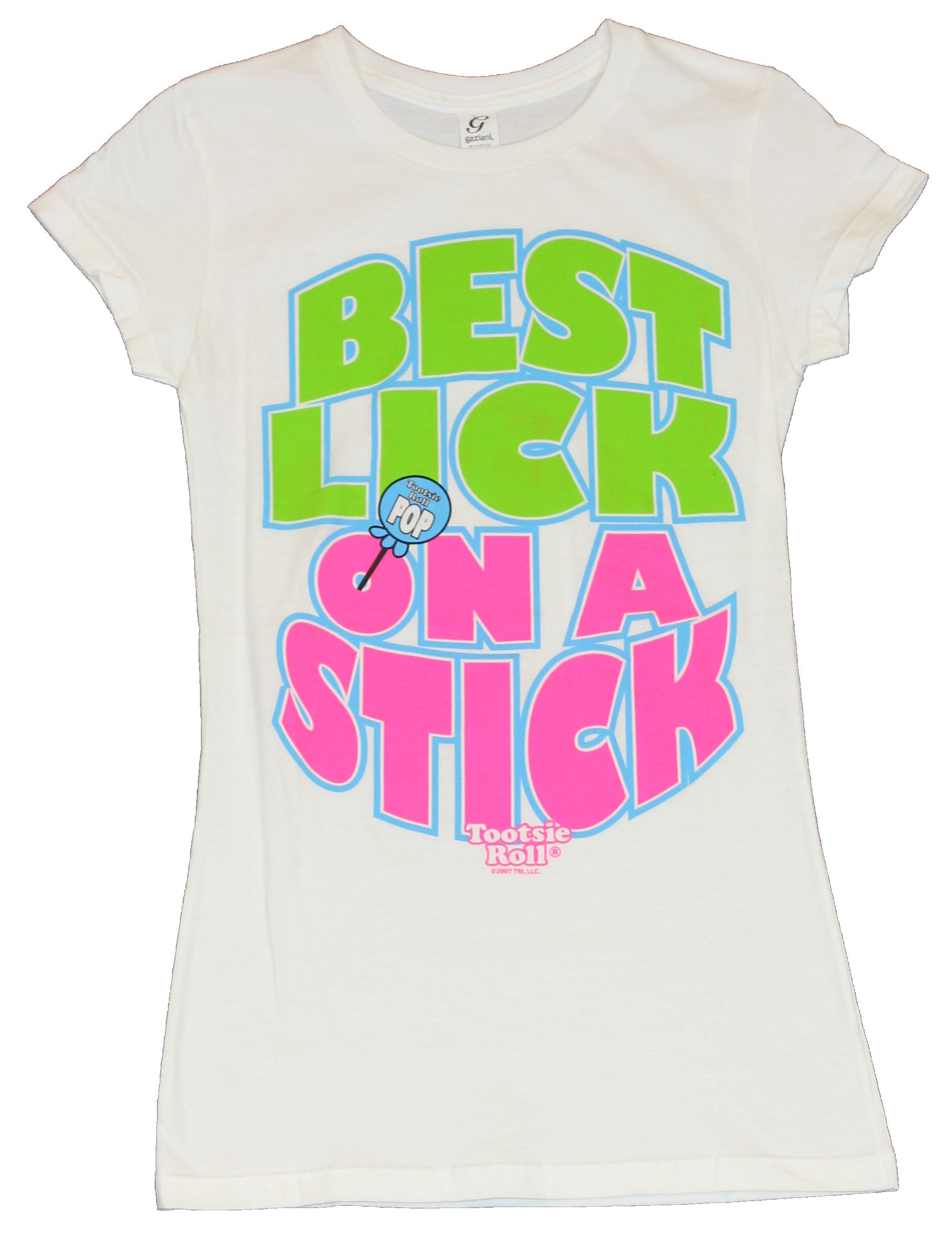 Tootsie Roll Pop Girls Juniors T-Shirt - Best Lick on a Stick Logo