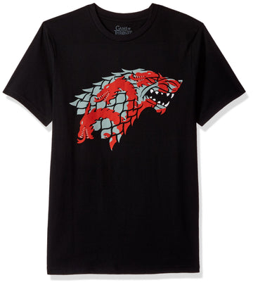 Game of Thrones Mens T-Shirt - Stark Targaryen Woldf & Dragon Crest Images