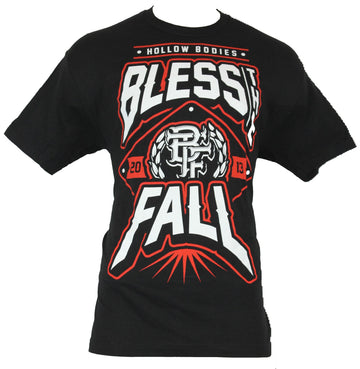 Blessthefall Mens T-Shirt - Bless the Fall Hollow Bodies 2013 Word Logo
