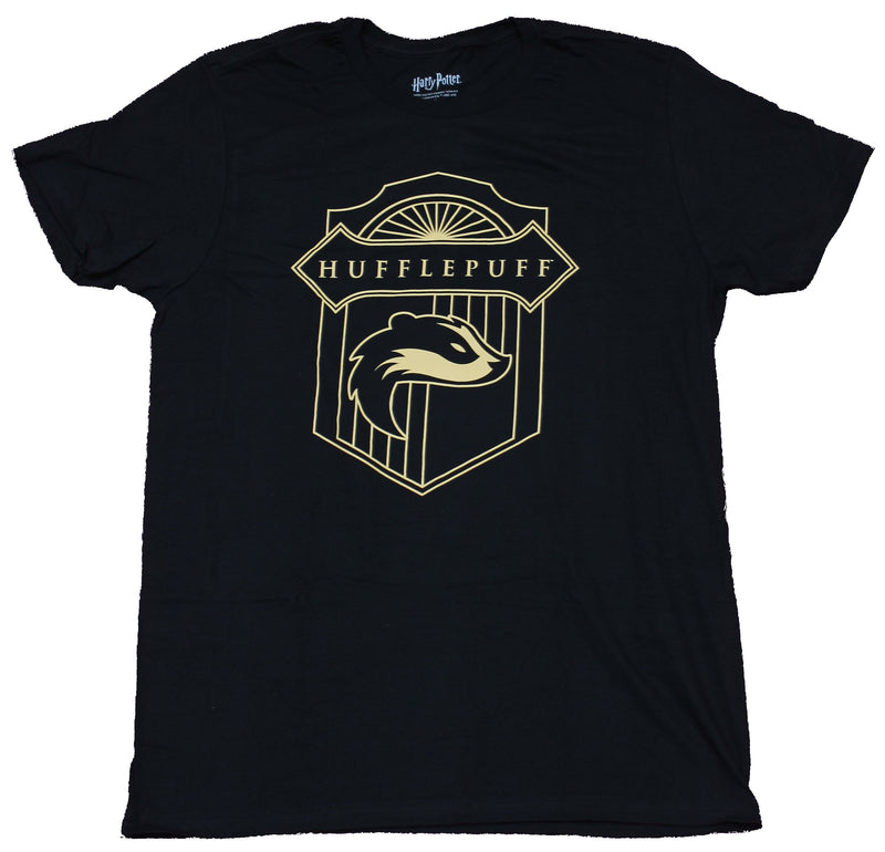 Harry Potter Mens T-Shirt  -  Hufflepuff Puff Gold Badger Logo