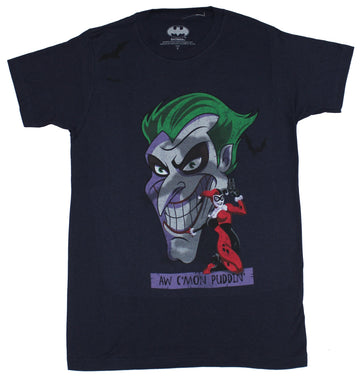 Harley Quinn & Joker Mens T-Shirt - Animated Aw Come On Puddin' Animated Image