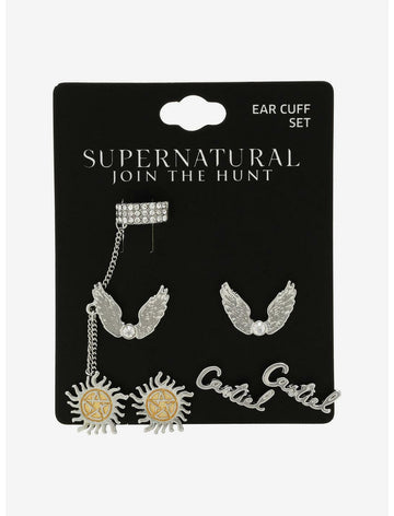Supernatural Castiel Ear Cuff 3 Pc Set