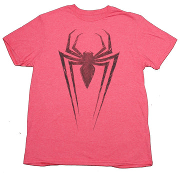 Spider-man Mens T-Shirt - Classic Long Style Distressed Logo Image