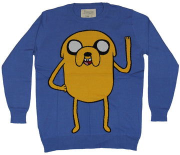 Adventure Time Mens Knit Sweater - Jake Wavy Hello Image
