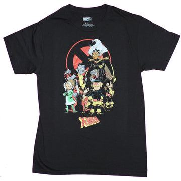 X-Men Mens T-Shirt - X-Babies Huddled Around Logo