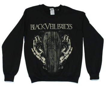 Black Veil Brides Crewneck Sweatshirt - Coffin & Grasping Skeleton Hands Image